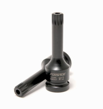 Головка-бита SPLINE глубокая ударная1/2", M10 с отверстием Forsage F-24807810T