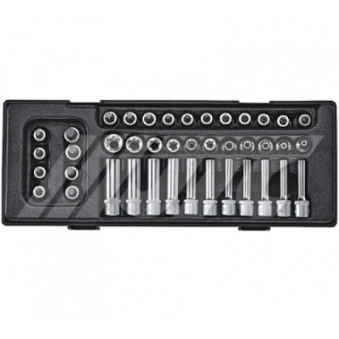 Набор головок 3/8&quot; E4-E18, T8-T50, H3-H10 41ед.