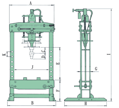Пресс гидравлический ручной 35 т.