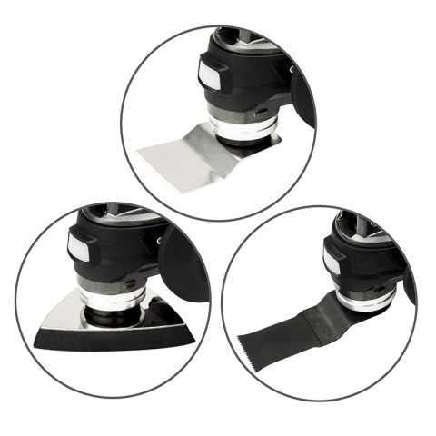 Аккумуляторный бесщеточный реноватор (многофункциональный инструмент) WORCRAFT CMT‑S20LiB