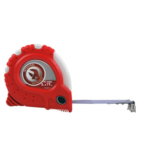 Рулетка с фиксатором 5м "Супер Магнит" INTERTOOL MT-0305