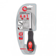 Отвертка крестовая 6 в 1 INTERTOOL VT-1022