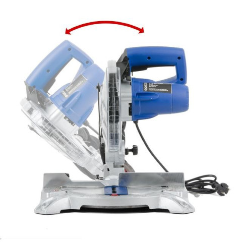 Пила торцовочная, 1400 Вт, 5500 об/мин, угол 0-45°, диск 210мм. INTERTOOL DT-0621