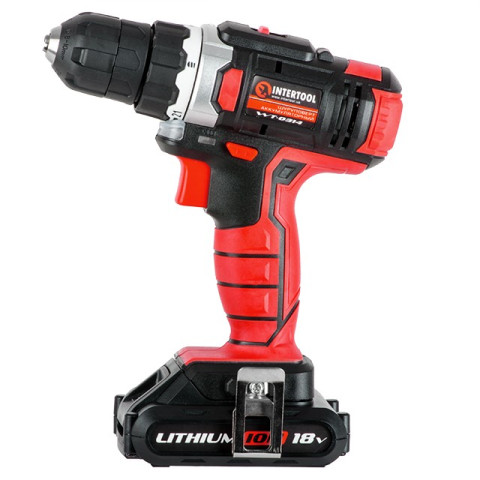 Дрель-шуруповерт аккумуляторная Li-Ion 18В INTERTOOL WT-0314