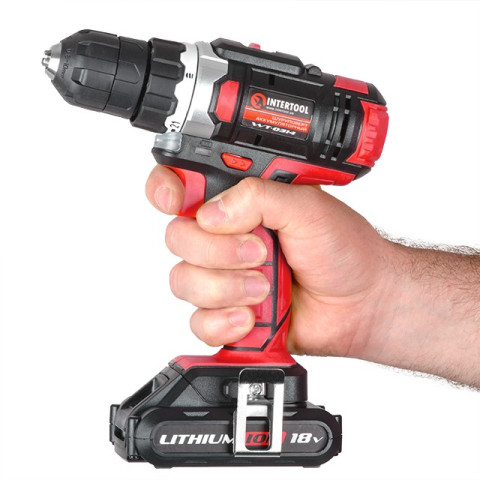 Дрель-шуруповерт аккумуляторная Li-Ion 18В INTERTOOL WT-0314