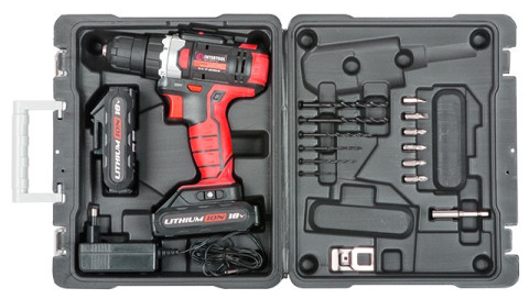 Дрель-шуруповерт аккумуляторная Li-Ion 18В INTERTOOL WT-0314