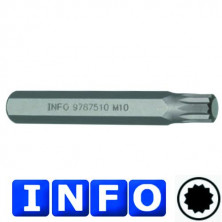 10 мм Бита Spline M10, L=75 мм (INFO 9787510 I)