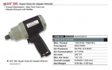 Гайковерт пневматический TOPTUL 3/4" 1626N/m 6500 об/мин KAAC2412