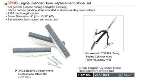 Комплект камней к хону TOPTUL L= 100 мм (3 ед.) JLAF1804