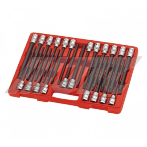 Набор головок 1/2&quot; с насадкой TORX, HEX, SPLINE, RIBE, L=200мм 22ед.