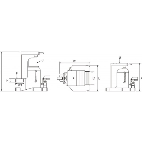 Домкрат двухуровневый, h=322-469мм (30т)