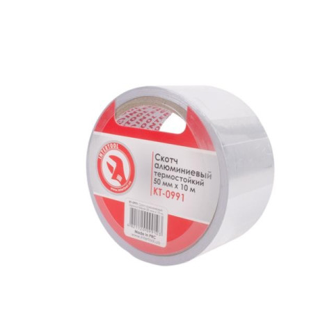 Скотч алюминиевый термостойкий 50 мм*10 м. INTERTOOL KT-0991