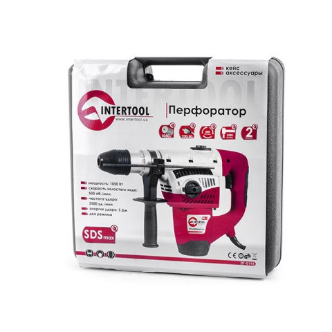 Перфоратор SDS-Plus в чемодане INTERTOOL DT-0195
