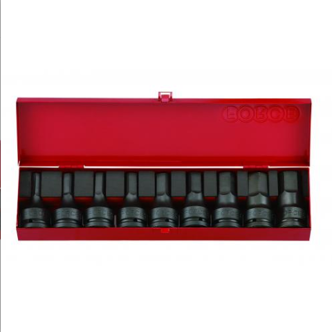 3/4" Набор головок-бит 6-гр. ударных 9 пр. (14-32 мм)