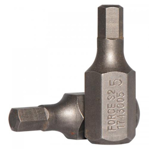 10 мм Бита шестигранная (HEX) 5 мм, L=30 мм (FORCE 1743005)