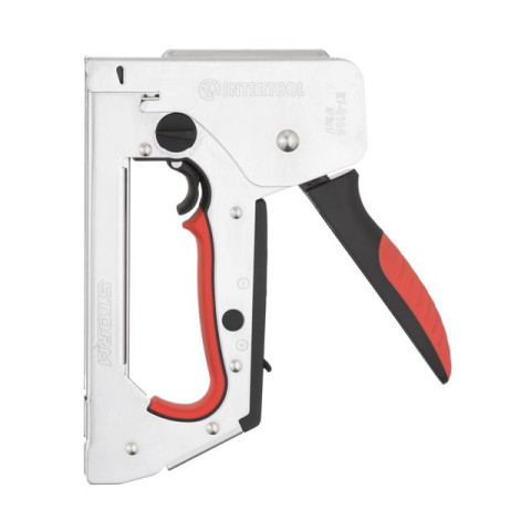 Степлер строительный 3 в 1, функцияTrigger Mode, под скобу 11.3*0.7*6-14 мм, гвоздь 14мм, шпилька 14мм STORM INTERTOOL RT-0105