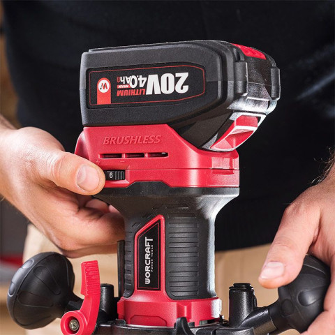 Аккумуляторный бесщеточный фрезер WORCRAFT CER-S20LiB