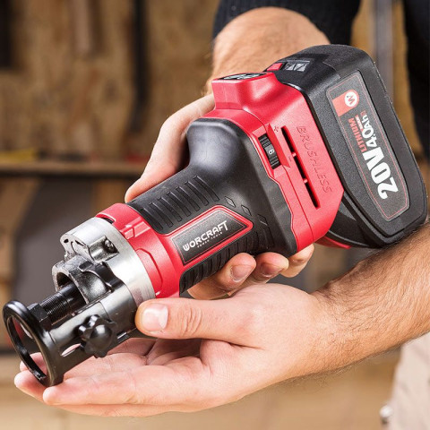 Аккумуляторный бесщеточный фрезер WORCRAFT CER-S20LiB