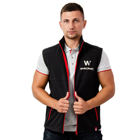 Жилетка рабочая черная WORCRAFT