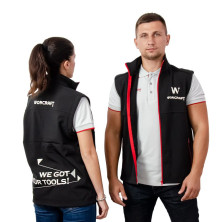 Жилетка рабочая черная WORCRAFT