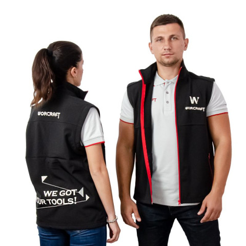 Жилетка рабочая черная WORCRAFT