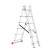 Лестница алюминиевая 3-х секционная универсальная раскладная INTERTOOL LT-0306