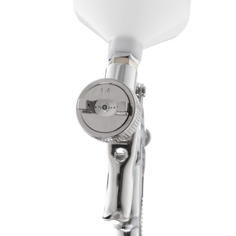 Краскопульт пневматический HP, форсунка 1.4мм, верхний пластиковый бачок 600мл, 5бар INTERTOOL PT-0112