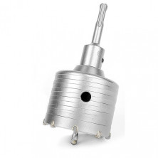 Комплект: сверло корончатое по бетону 75мм+Переходник SDS Plus 100мм INTERTOOL SD-7075