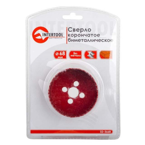 Коронка по металлу биметаллическая 68 мм INTERTOOL SD-5668