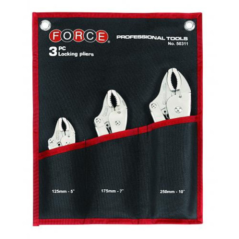 Набор зажимов с фиксатором 3 пр. (125 мм, 175 мм, 250 мм) (FORCE 50311)