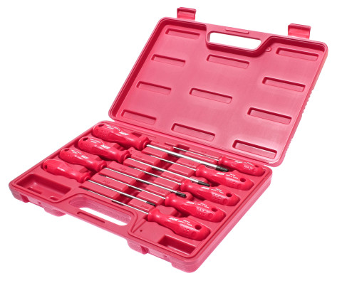 Набор отверток TORX TH8-TH40 с отверстием 9ед