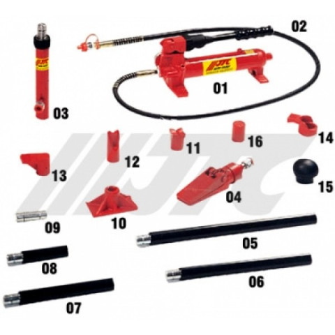 Комплект для правки кузова гидравлический 4т 17ед.