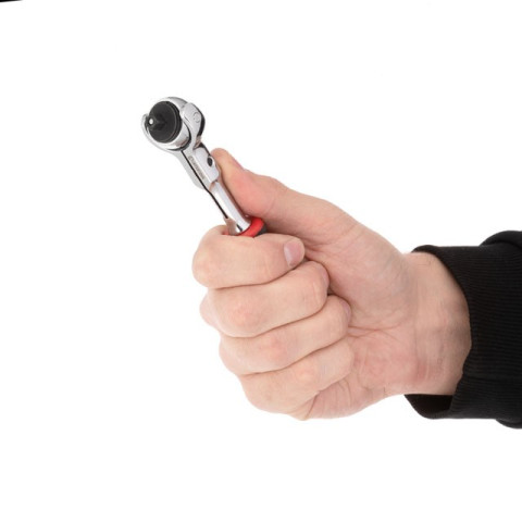 Рукоятка с храповым механизмом поворотная, 72 зуба 1/4", Cr-V STORM INTERTOOL ET-8007