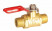 Кран шаровый наружная резьба 1/4"m x 1/4"m (латунь) (код 2020MM)