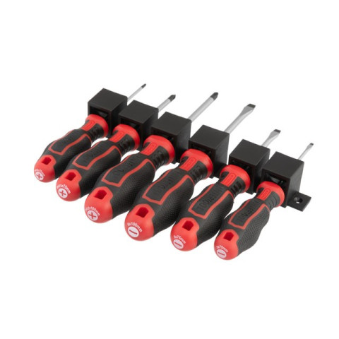 Набор отверток 6 ед ( SL3.0*75мм, SL5.0*75мм, SL6.0*100мм, PH0*75мм, PH1*75мм, PH2*100мм), STORM INTERTOOL VT-3436