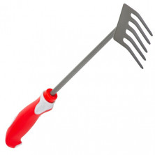 Грабли садовые 245 мм*118 мм с с комбинированной рукояткой [] INTERTOOL FT-0032