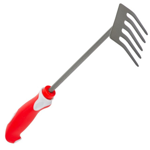 Грабли садовые 245 мм*118 мм с с комбинированной рукояткой [] INTERTOOL FT-0032