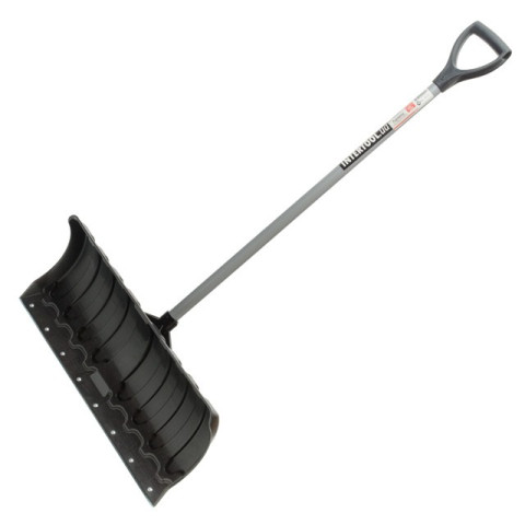 Лопата для уборки снега 620*280мм с ручкой 970 мм INTERTOOL FT-2090
