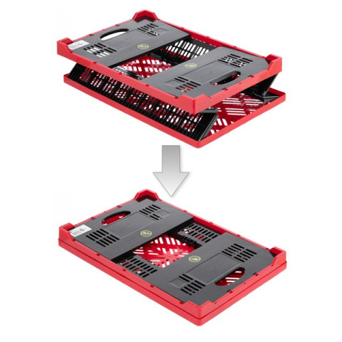 Ящик складной, пластиковый, загрузка 30 кг, 47 л., 600*400*260 мм, материал 100% первичный пищевой ПЭ INTERTOOL BX-6426