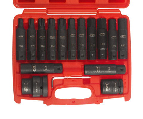 Набор головок ударных TORX,HEX 3/4" 16ед.