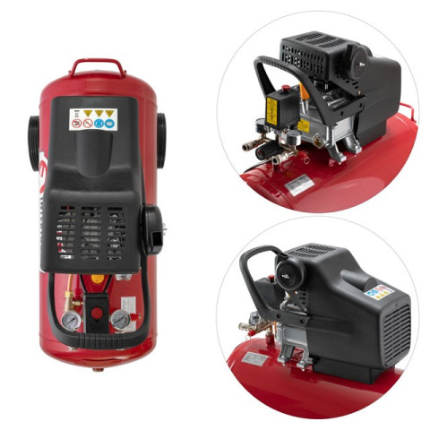 Компрессор 50 л, 1.5 кВт, 220 В, 8 атм, 206 л/мин. INTERTOOL PT-0003