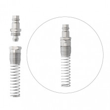 Переходник с пружиной со спирального или прямого шланга 8х12 мм на ответную часть быстроразъемного соединения INTERTOOL PT-1837