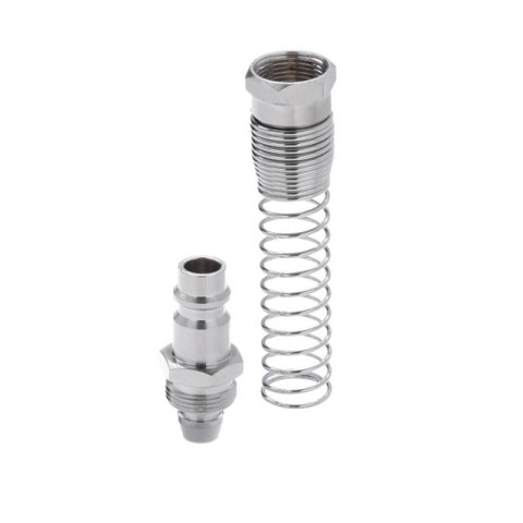 Переходник с пружиной со спирального или прямого шланга 8х12 мм на ответную часть быстроразъемного соединения INTERTOOL PT-1837