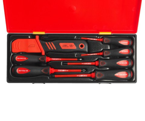 Набор отверток диэлектрических SL3.0-SL5.5, PH0-PH1 7ед