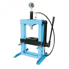 Пресс гидравлический 10 т низкий, с насосом и гидропоршнем с манометром (ход 175 мм) (код UNY10003)