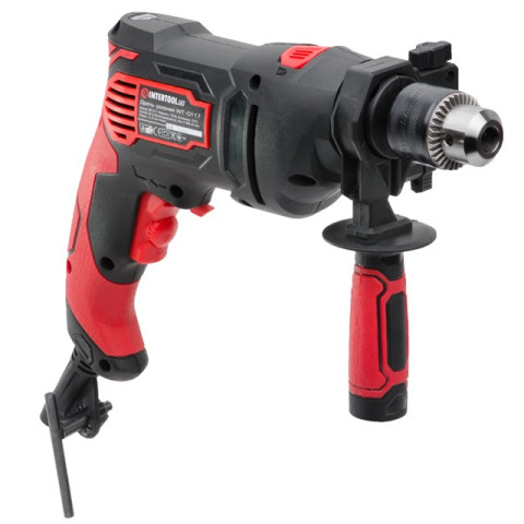 Дрель ударная, 710Вт, 0-3000 об/мин, 1.5-13мм, реверс INTERTOOL WT-0117
