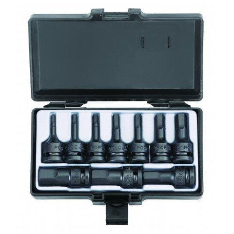 1/2" Набор головок-бит 6-гр. ударных 10 пр. (4-19 мм)