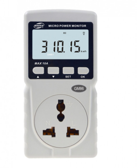 Ваттметр цифровой бытовой 10A BENETECH GM86