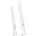 Лестница алюминиевая 2-х секционная универсальная раскладная INTERTOOL LT-0212