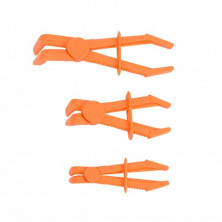 Набор плоскогубых щипцов с фиксатором для пережима шлангов 3 пр. (изогнутых) (код 903G18)